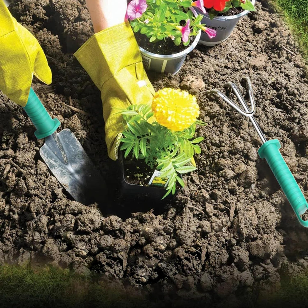 Garden Tools Set 10 Piece - Garden Hand Tool with Ergonomic & Durable Garden Tools Organizer Box, Gardening Kit Gifts for Women, Men, Family